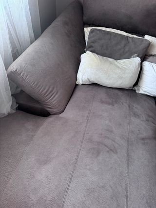Sofá chaise longue color topo