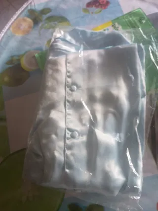 Pijama Satén Azul Claro Talla XXL