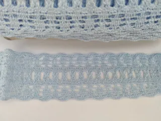 Pasacintas de encaje color celeste