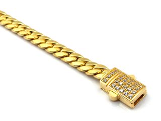 pulsera oro 18k con piedra con circonita