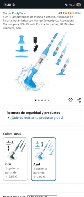 Aspirador Piscina PoolyPoly como nuevo