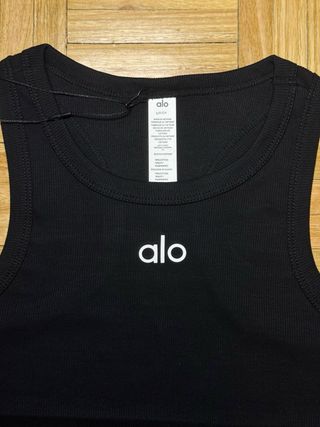 Alo Yoga Top Negro Talla S