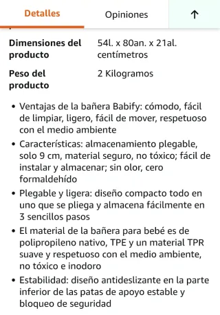 Bañera Plegable Bebé Babify Azul