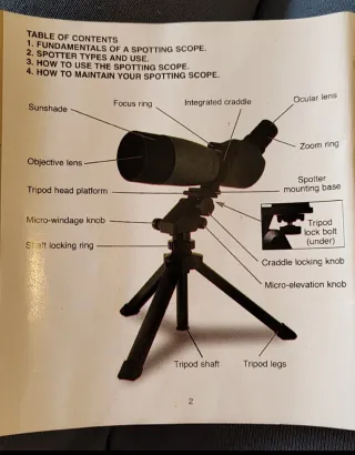 Telescopio BSA Spectre con trípode y funda