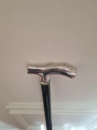 Bastón con Mango de Plata