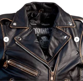 Chaqueta de moto de cuero envejecido,Iguana Custom