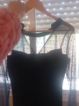 Vestido Negro Manga Larga