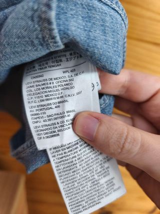 Camisa Levis Color Azul Talla S.