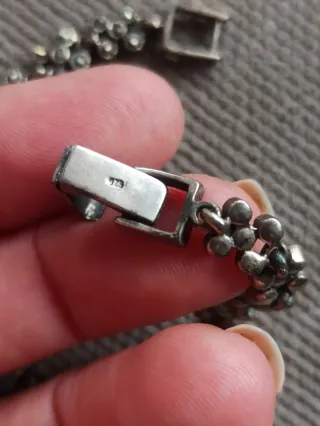 Pulsera antigua esmeralda zafiros y rubies