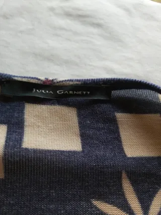 Vestido cruzado punto fino azul