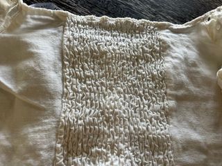 Blusa Zara volantes blanca