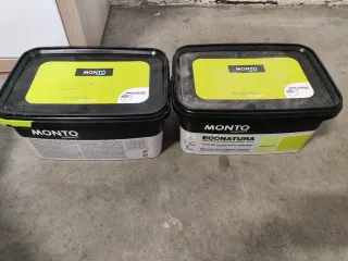 2 botes de Pintura Monto Verde Felicidad.