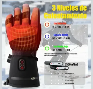 Guantes Calefactados USB 7500mAh