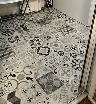 Alfombra vinílica con diseño