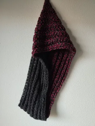 Bufanda tejida bicolor