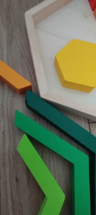 Juego encajable madera Arco iris 14 piezas