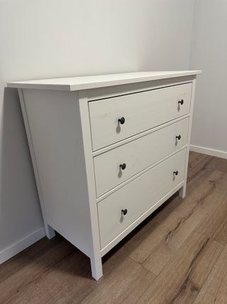 Cómoda 3 cajones IKEA HEMNES blanca
