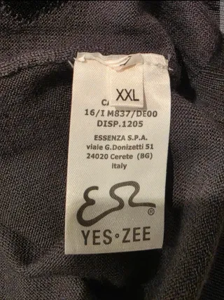 Jersey Yes Zee Talla XXL rombos gris/negro