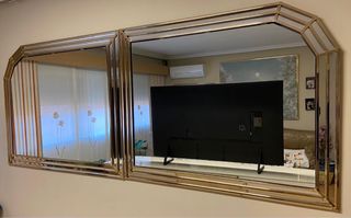 Espejo Marco Dorado Metálico