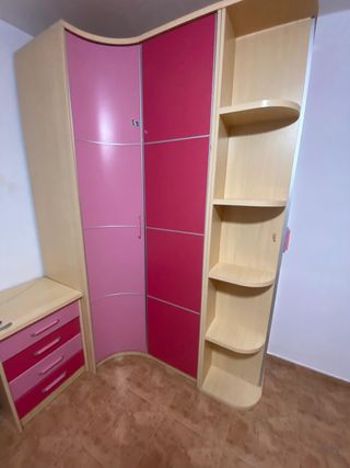Armario juvenil esquinero gran capacidad
