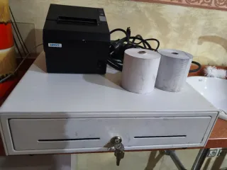 Impresora tiket + Cajón Registradora y dis intala