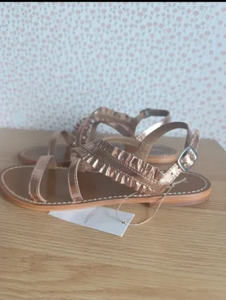 Sandalias Les Bagatelles rosa dorado 40