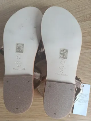 Sandalias Les Bagatelles rosa dorado 40