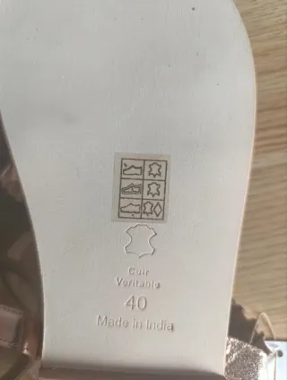 Sandalias Les Bagatelles rosa dorado 40