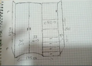 Mueble esquinero y cama doble