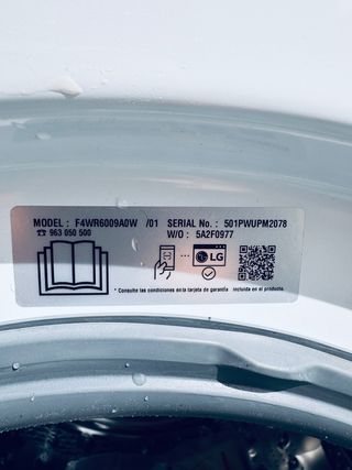 185.Lavadora 9 kilos LG Nueva Tara!  Inverter! A