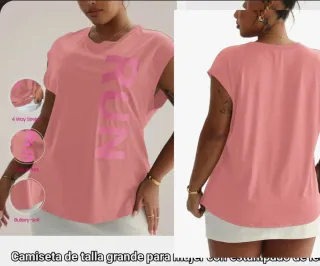 Camiseta deportiva rosa talla XXXL