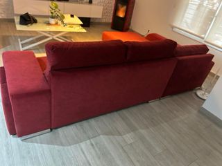 Sofá Chaise Longue XL 3m + Asientos 80cm + 2 pufs