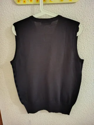 Chaleco Zara Man Rayas Marrón y Negro