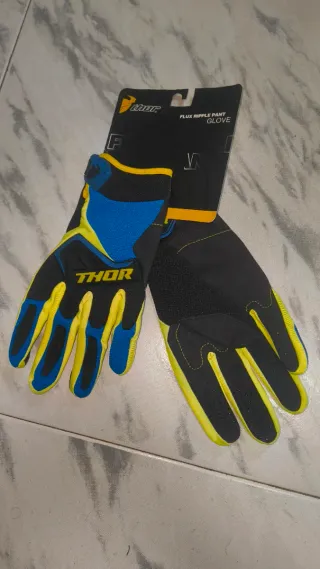 Guantes Thor Flux Ripple Pant Azul/Amarillo