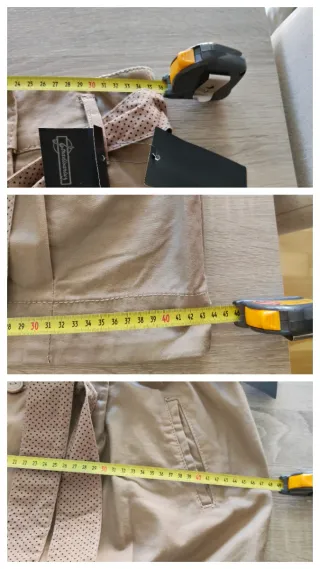 Falda loneta beige con cinturón