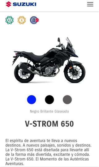 Suzuki V-Strom 650 Adventure Negra