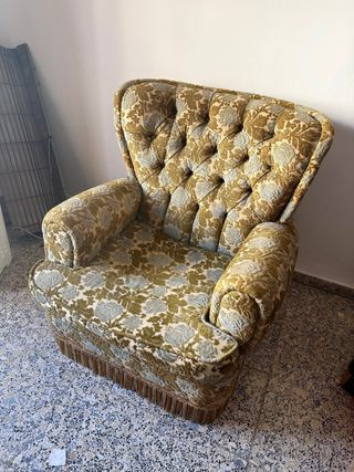 Sofá 3 plazas + 2 sillones vintage