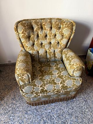 Sofá 3 plazas + 2 sillones vintage