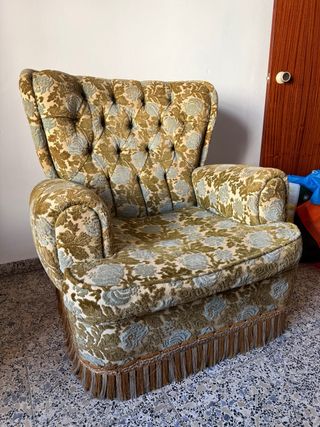 Sofá 3 plazas + 2 sillones vintage