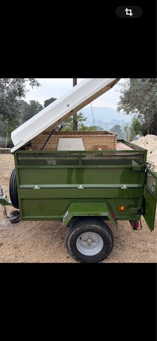 Remolque perros/cargas verde mide 120X102