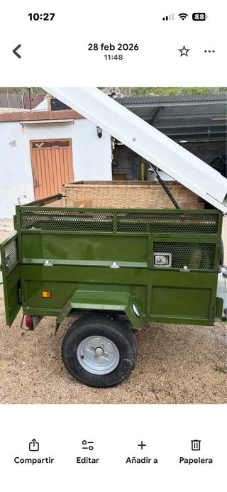 Remolque perros/cargas verde mide 120X102