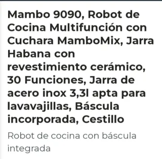 Robot Cocina Cecotec Mambo 9090