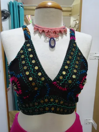 Top Seda India Reversible Lentejuelas