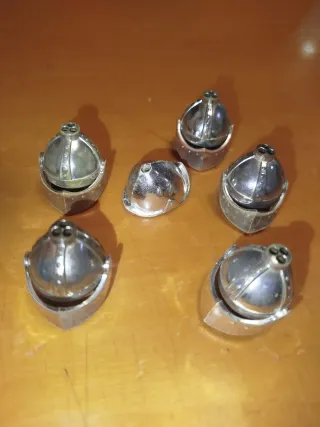 Playmobil Lote Casco Cromado Medieval Pluma