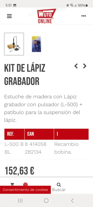 Set de lápiz grabador profesional Wuto