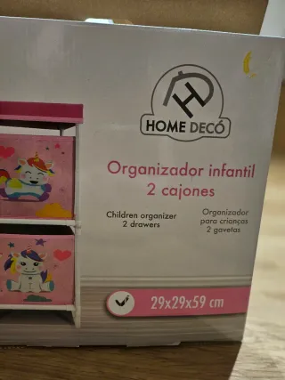 Organizador infantil Home Decó 2 cajones
