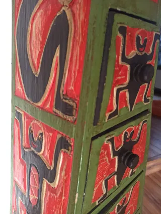 Mueble Balinés Madera Tallada