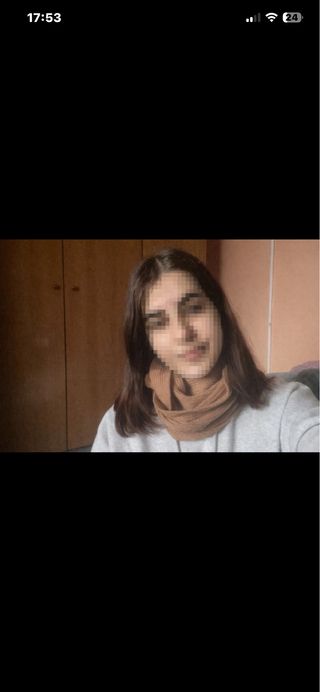 Bufanda marrón de punto