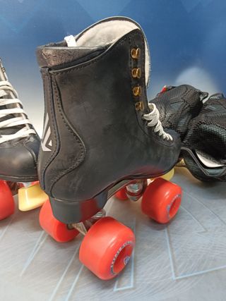 Patines 4 ruedas Jack London modelo artistico, talla 40 ( tambien 39) + protecciones y bolsa