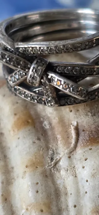 Anillo lazo de pandora plata de ley